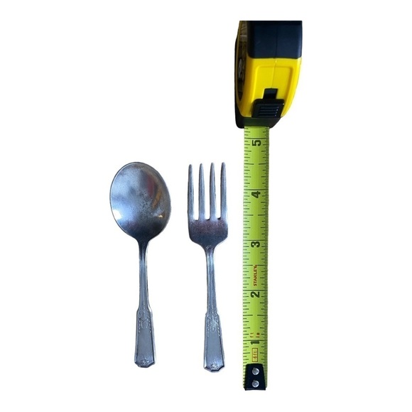 VINTAGE Silver Baby Fork and Spoon - Picture 3 of 3